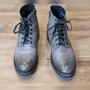 Thursday Boot Company The Major Distressed Gray Side Zip Boots Mens Size 9.5